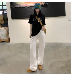 New Fashion High Quality Simple Wide Leg Jeans Women Old Street Cool Cover High Waist Slim Loose Slim Straight Leg Pants $52....