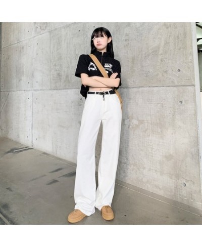 New Fashion High Quality Simple Wide Leg Jeans Women Old Street Cool Cover High Waist Slim Loose Slim Straight Leg Pants $52....