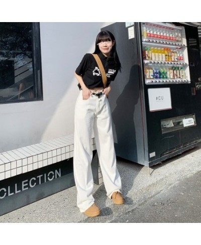 New Fashion High Quality Simple Wide Leg Jeans Women Old Street Cool Cover High Waist Slim Loose Slim Straight Leg Pants $52....