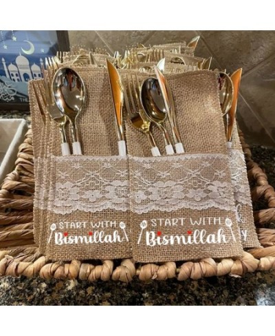 5pcs Start with Bismillah cutlery holder Eid Mubarak Muslim Ramadan Kareem Iftar dinner Table Housewarming decoration $16.97 ...