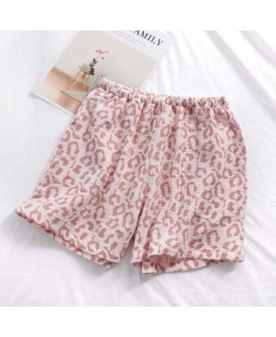 Cotton Crepe Couple's Shorts For Women Summer New Leopard Print Thin Soft Plus Size Men's Home Pants Cute Shorts Pajama Short...