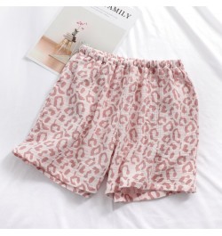 Cotton Crepe Couple's Shorts For Women Summer New Leopard Print Thin Soft Plus Size Men's Home Pants Cute Shorts Pajama Short...