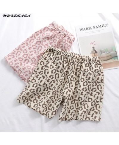 Cotton Crepe Couple's Shorts For Women Summer New Leopard Print Thin Soft Plus Size Men's Home Pants Cute Shorts Pajama Short...