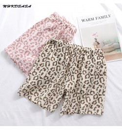 Cotton Crepe Couple's Shorts For Women Summer New Leopard Print Thin Soft Plus Size Men's Home Pants Cute Shorts Pajama Short...