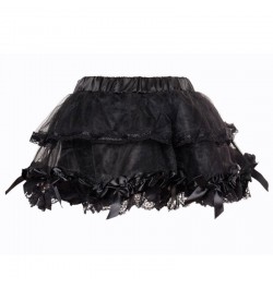 Adult Pettiskirt Lolita Style Mesh Lace Satin Purple Sexy Skirt Petticoat Girl Micro Mini Skirts Underskirt with Bows $40.39 ...