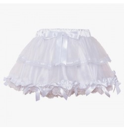 Adult Pettiskirt Lolita Style Mesh Lace Satin Purple Sexy Skirt Petticoat Girl Micro Mini Skirts Underskirt with Bows $40.39 ...