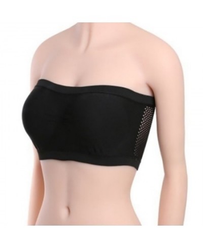 3PCS Women Elastic Sexy Tube Tops Seamless Cropped Top Bra Bandeau Underwear Strapless Stretch Layer Bustier No Pads Chest Wr...