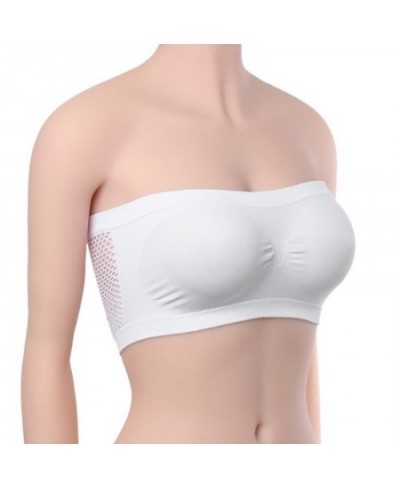 3PCS Women Elastic Sexy Tube Tops Seamless Cropped Top Bra Bandeau Underwear Strapless Stretch Layer Bustier No Pads Chest Wr...