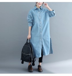 Loose Jeans Windbreaker Solid Hooded Overcoats 2023 Korean Spring Fall Women's Retro Long Sleeve Denim Trench Coats Large Siz...