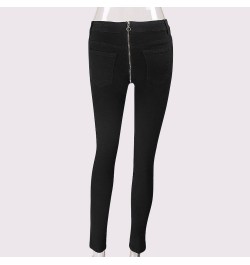 Ladies Jeans Women's back zipper pencil stretch denim skinny jeans High-waisted trousers summer cotton trousers for women $39...