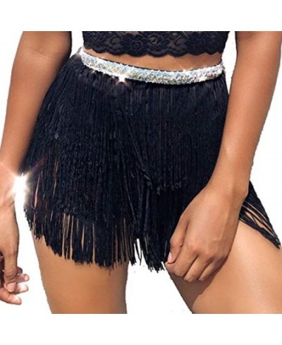 Dance Hip Skirt Tassel Fringe Scarf Wrap Adjustable Waist Chain for Women $32.42 - Skirts