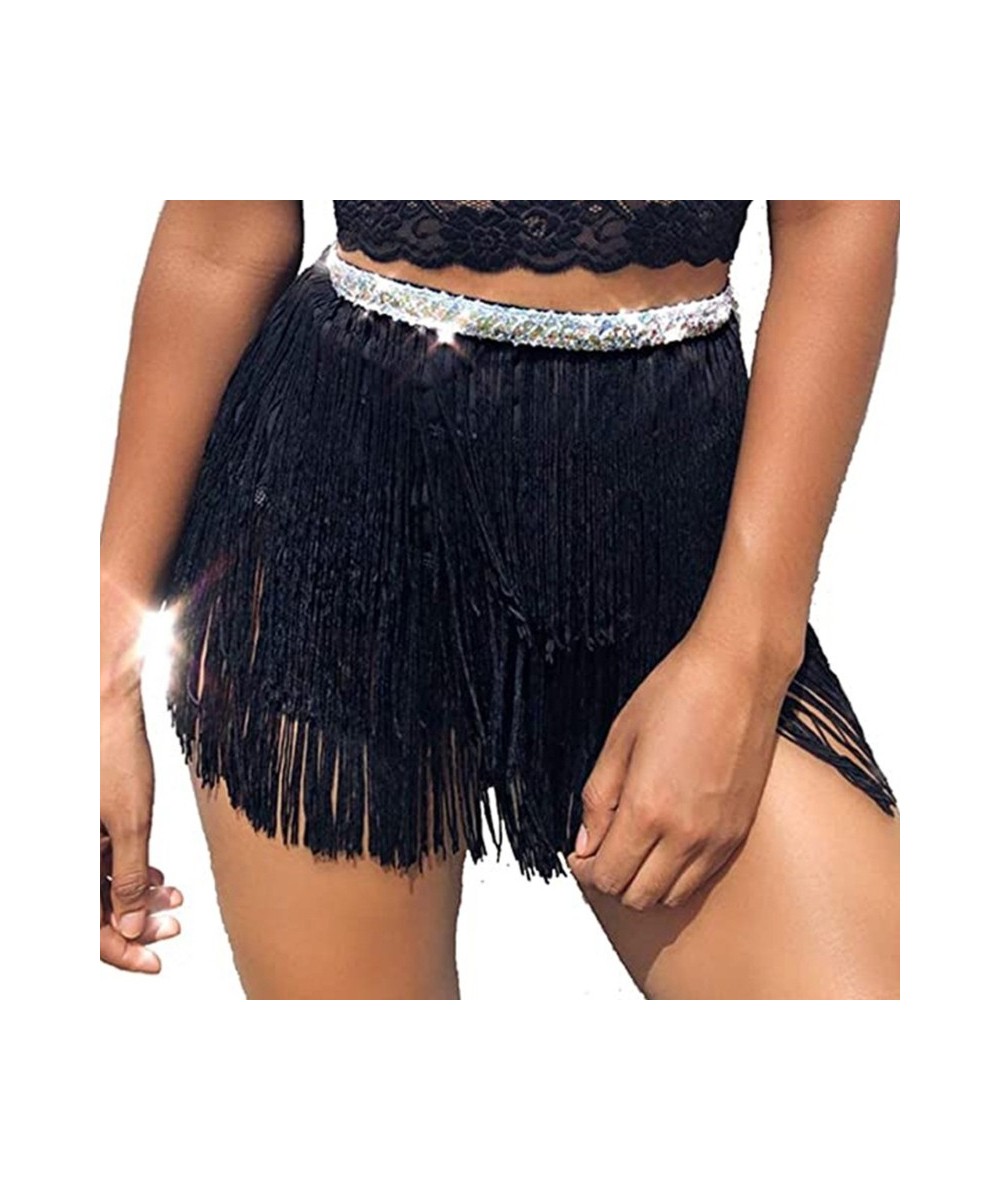 Dance Hip Skirt Tassel Fringe Scarf Wrap Adjustable Waist Chain for Women $32.42 - Skirts