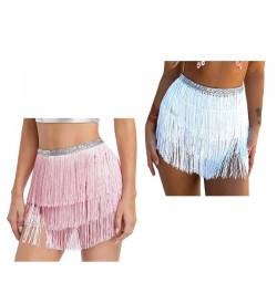 Dance Hip Skirt Tassel Fringe Scarf Wrap Adjustable Waist Chain for Women $32.42 - Skirts