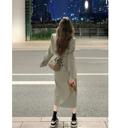 Gray-green Short Blazer Jacket Split Skirt Sets Autumn New Korean Fashion Suit Two Piece Women Outfits Female Clothes $90.20 ...