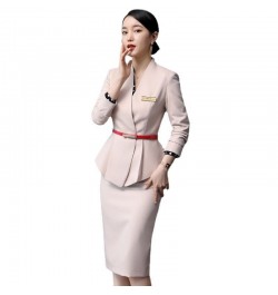 High Quality Fashion Clothing Supplier Wholesale baju Korea Design Latest Ladies Business Ladies Skirt Suits $101.77 - Suits ...