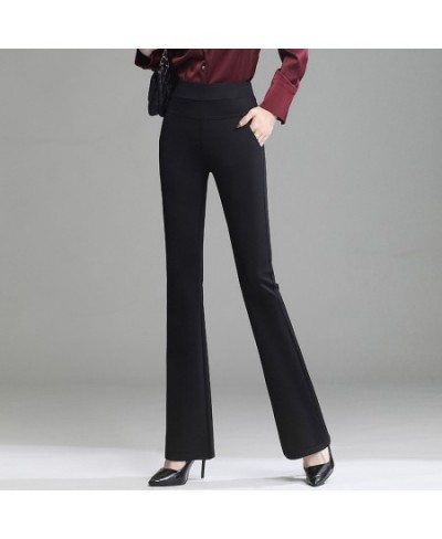 Women High Waist Flare Pants Office Lady Elegant Straight Long Trousers Stretch Casual Female Pants Pantalones Size S-4XL $38...