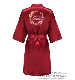 Team Bride La Mariee Bachelorette Wedding Women Evjf Bathobe Bridal Party Robes Bridesmaid Robes Gift $25.79 - Sleepwears