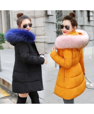 Winter Jacket Women New 2023 Coats Artificial raccoon hair collar Female Parka black Thick Cotton Padded Lining Ladies S-3XXX...