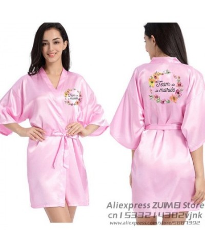 Team Bride La Mariee Bachelorette Wedding Women Evjf Bathobe Bridal Party Robes Bridesmaid Robes Gift $25.79 - Sleepwears