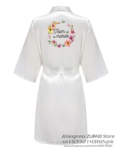 Team Bride La Mariee Bachelorette Wedding Women Evjf Bathobe Bridal Party Robes Bridesmaid Robes Gift $25.79 - Sleepwears