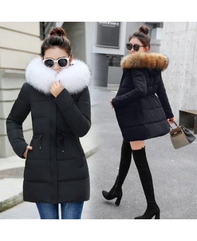 Winter Jacket Women New 2023 Coats Artificial raccoon hair collar Female Parka black Thick Cotton Padded Lining Ladies S-3XXX...