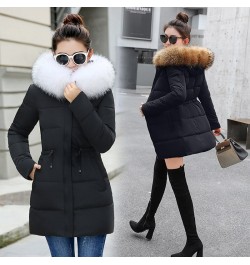 Winter Jacket Women New 2023 Coats Artificial raccoon hair collar Female Parka black Thick Cotton Padded Lining Ladies S-3XXX...