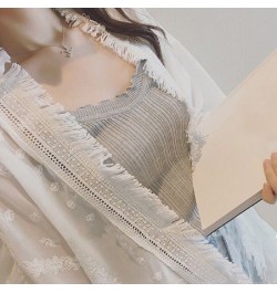 Women Chiffon White Lace Blouses Casual Spring Summer Long Flare Sleeve Buttons Blouse camisas mujer kimono $22.90 - Women Tops