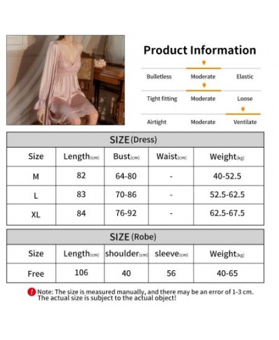 With Chest Pad Pajamas Women's Summer Silk Bathrobe Pajama Dress French Lace Sexy Pajama Set 2 Pieces Sleepwear Robes Lingeri...