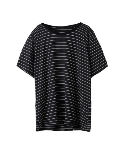 Women plus size clothing 5xl 6xl 7xl blusas plus size mujer 150kg plus size women tops and bloues striped T-shirt SZ067 $44.9...