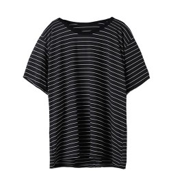 Women plus size clothing 5xl 6xl 7xl blusas plus size mujer 150kg plus size women tops and bloues striped T-shirt SZ067 $44.9...