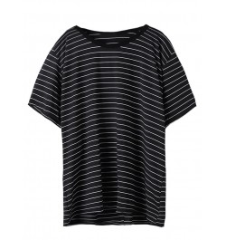 Women plus size clothing 5xl 6xl 7xl blusas plus size mujer 150kg plus size women tops and bloues striped T-shirt SZ067 $44.9...