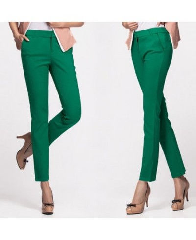 New Women's Casual OL Office Pencil Pants Cute 16 Color Slim Formal Pantalones Fashion Ankle-length Trousers Leggings Spodnie...