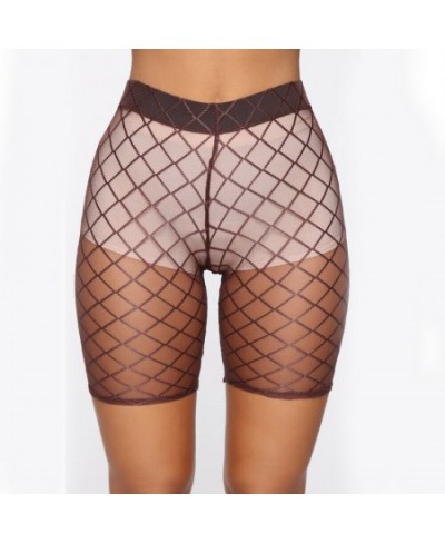 Fashion Women Hot Shorts 2023 Summer See Through Mesh Fishnet Short Mujer Hollow Out Slim Elastic Perspective Bottoms Shorts ...