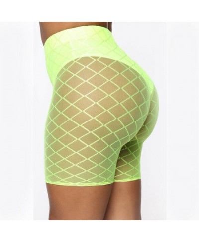 Fashion Women Hot Shorts 2023 Summer See Through Mesh Fishnet Short Mujer Hollow Out Slim Elastic Perspective Bottoms Shorts ...