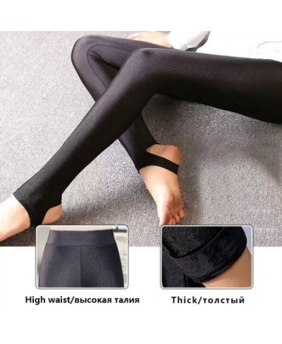 Winter Leggings Velvet Warm Tights High Elastic Thicken Female Luster Pants Black Skinny Pants For Women Leggins $22.17 - Bot...