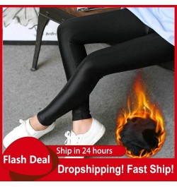 Winter Leggings Velvet Warm Tights High Elastic Thicken Female Luster Pants Black Skinny Pants For Women Leggins $22.17 - Bot...