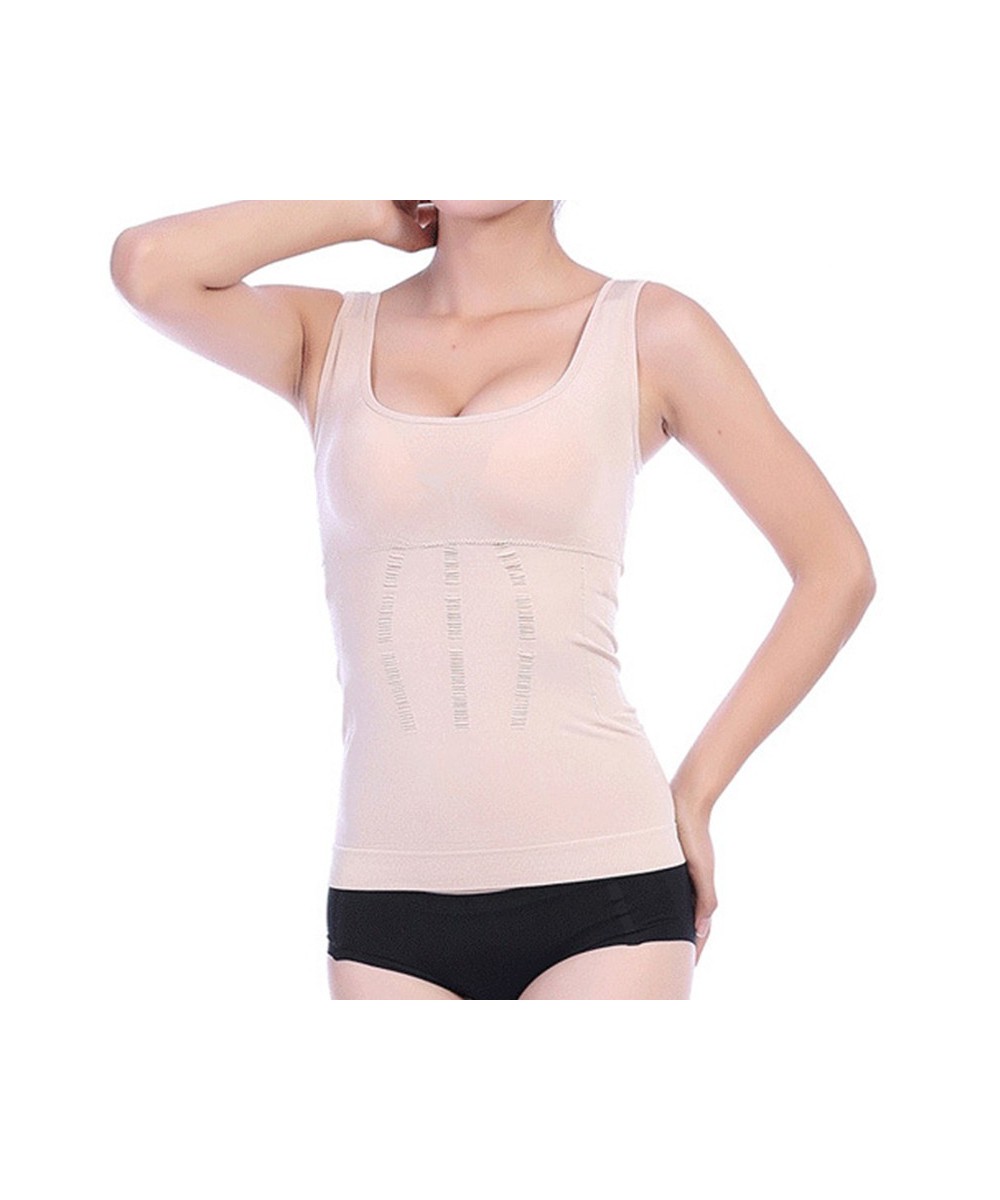 Women Magic Body Shaper Bra Shapewear Tank Top Slimmer Camisole Compression Shirt Slimming Underwear Corset Tummy Control Ves...