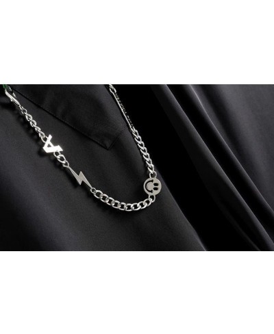 Spring Hip Hop Asymmetric Chain Ornaments Cargo Pants Streetwear Hip Hop Long-sleeved Shirt Unisex Black Top 2 Piece Suit $33...