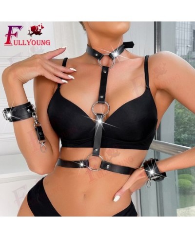 Sexy Body Harness Woman Leather Lingerie Fetish Bondage Bdsm Rave Festival Clothing Garter Sword Belt Corset Gothic Accessori...