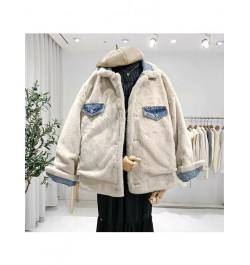 Denim Jackets For Women 2022 Korean Fashion Thick Warm Coat Winter Both Sides Wear Loose Jean Coats Female Clothes Jean Outwe...