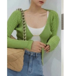 Women's Sexy Knitted Long Sleeve Sweater Cardigan Feminine Slim Knitwear Tops 2022 New $89.85 - Sweaters