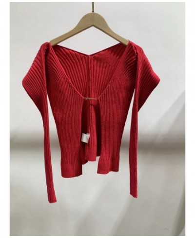 Women's Sexy Knitted Long Sleeve Sweater Cardigan Feminine Slim Knitwear Tops 2022 New $89.85 - Sweaters