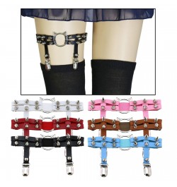 Women Punk Sexy PU Leather Garter Belt Harajuku Elastic Body Harness Tight Suspender Strap Leg Bondage Belts $18.84 - Underwear