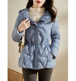 Thin Style Cotton Padded Jacket Women's Jacket Cotton Coat 2023 New Autumn And Winter Solid Color Fashion Hooded Slim Waist $...