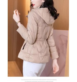 Thin Style Cotton Padded Jacket Women's Jacket Cotton Coat 2023 New Autumn And Winter Solid Color Fashion Hooded Slim Waist $...