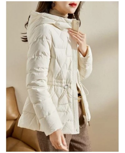 Thin Style Cotton Padded Jacket Women's Jacket Cotton Coat 2023 New Autumn And Winter Solid Color Fashion Hooded Slim Waist $...