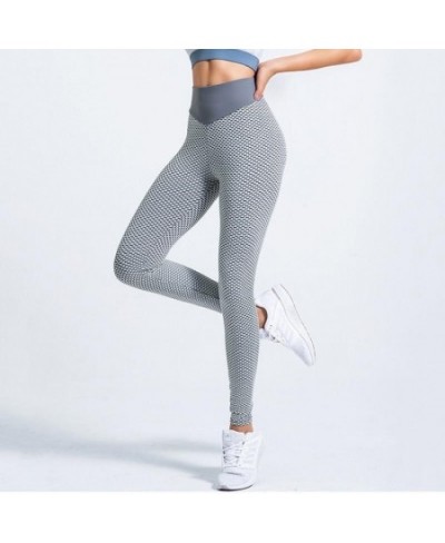 Bandages Tight Pants Grid Tights Yoga Pants Women Seamless High Waist Leggings Breathable Plaid Fitness Sported Elastic $22.8...