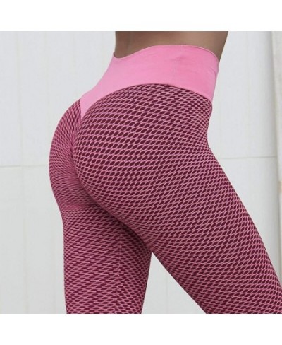 Bandages Tight Pants Grid Tights Yoga Pants Women Seamless High Waist Leggings Breathable Plaid Fitness Sported Elastic $22.8...