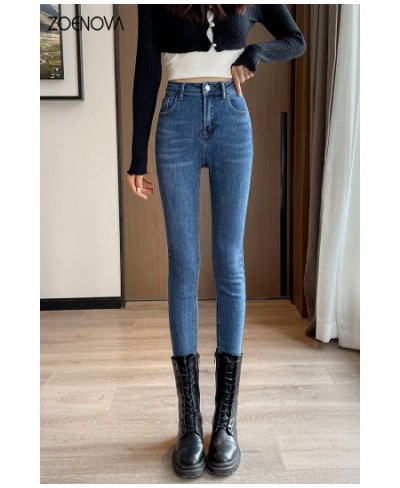 Spring New High Waist Elastic Retro Slim Pencil Pants Women's Jeans Look Smiling All Matc Trousers Pantalones De Mujer $49.55...