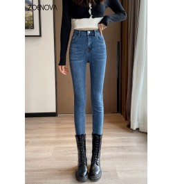 Spring New High Waist Elastic Retro Slim Pencil Pants Women's Jeans Look Smiling All Matc Trousers Pantalones De Mujer $49.55...